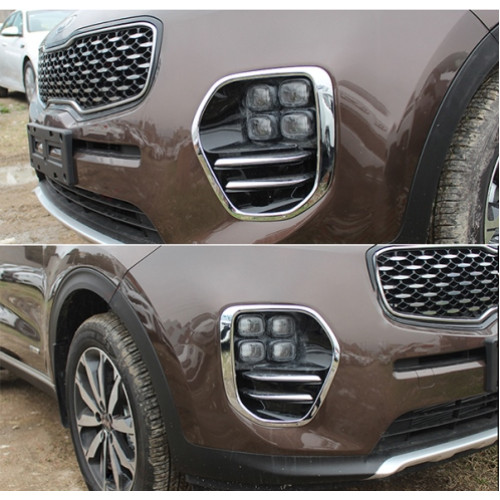 Хром накладки на противотуманные фары Kia Sportage 2016+